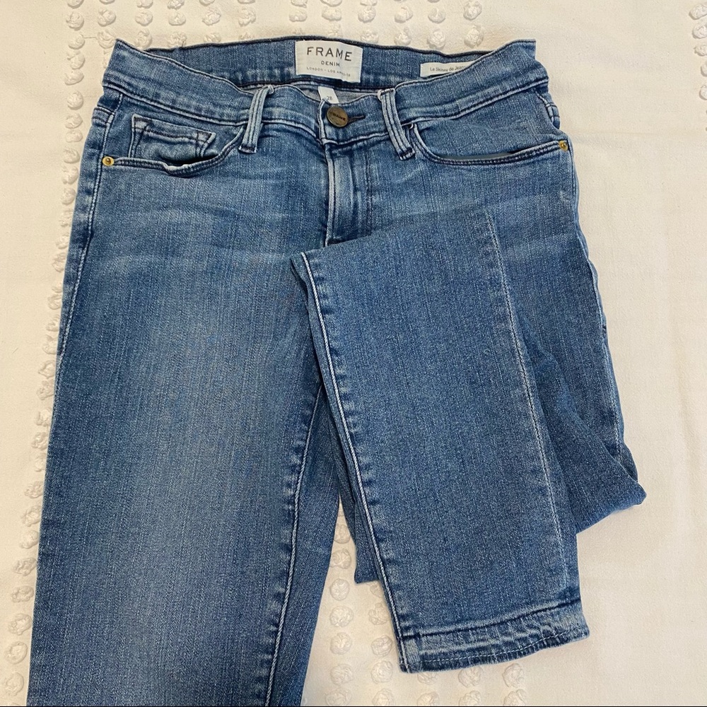 Frame Denim Le Skinny de Jeanne Crop - Med Wash